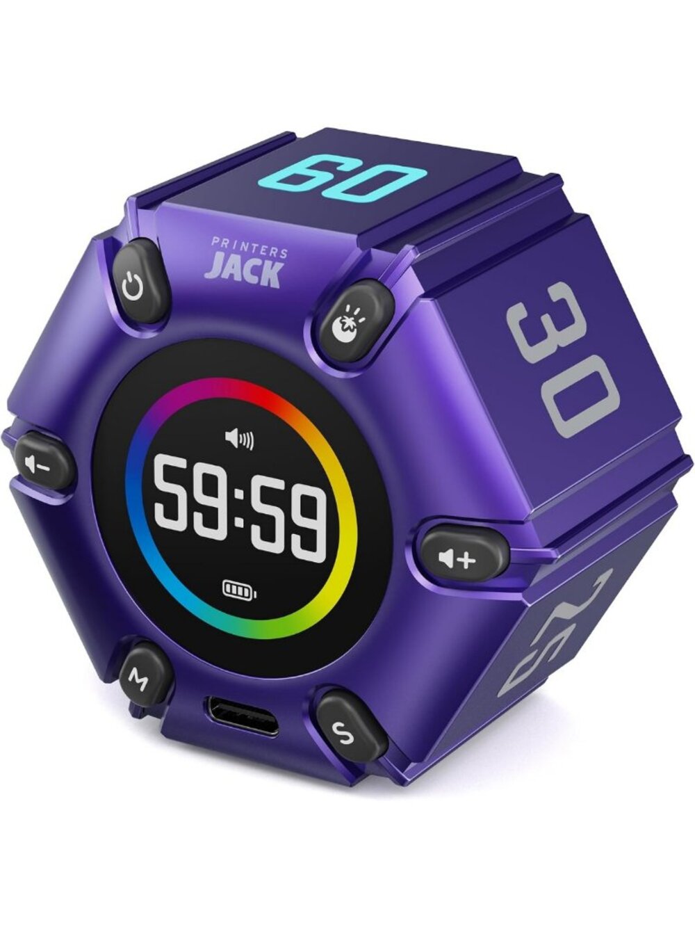 Flip Pomodoro Timer with Multiple Time Settings, Mute, Vibration & Sound Alarm